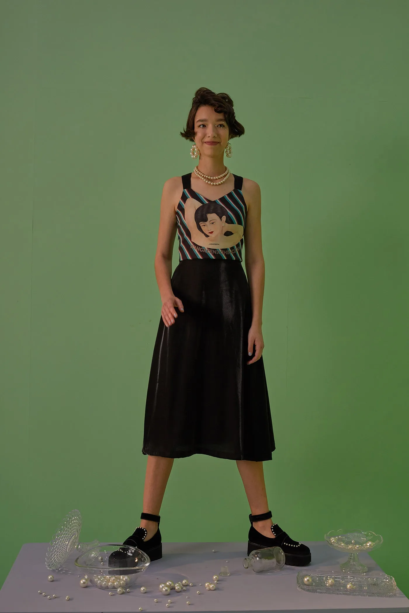 WXC | Silky Printed Midi Dress