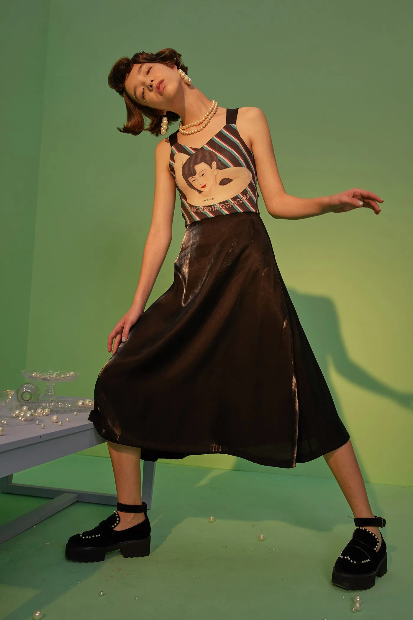 WXC | Silky Printed Midi Dress