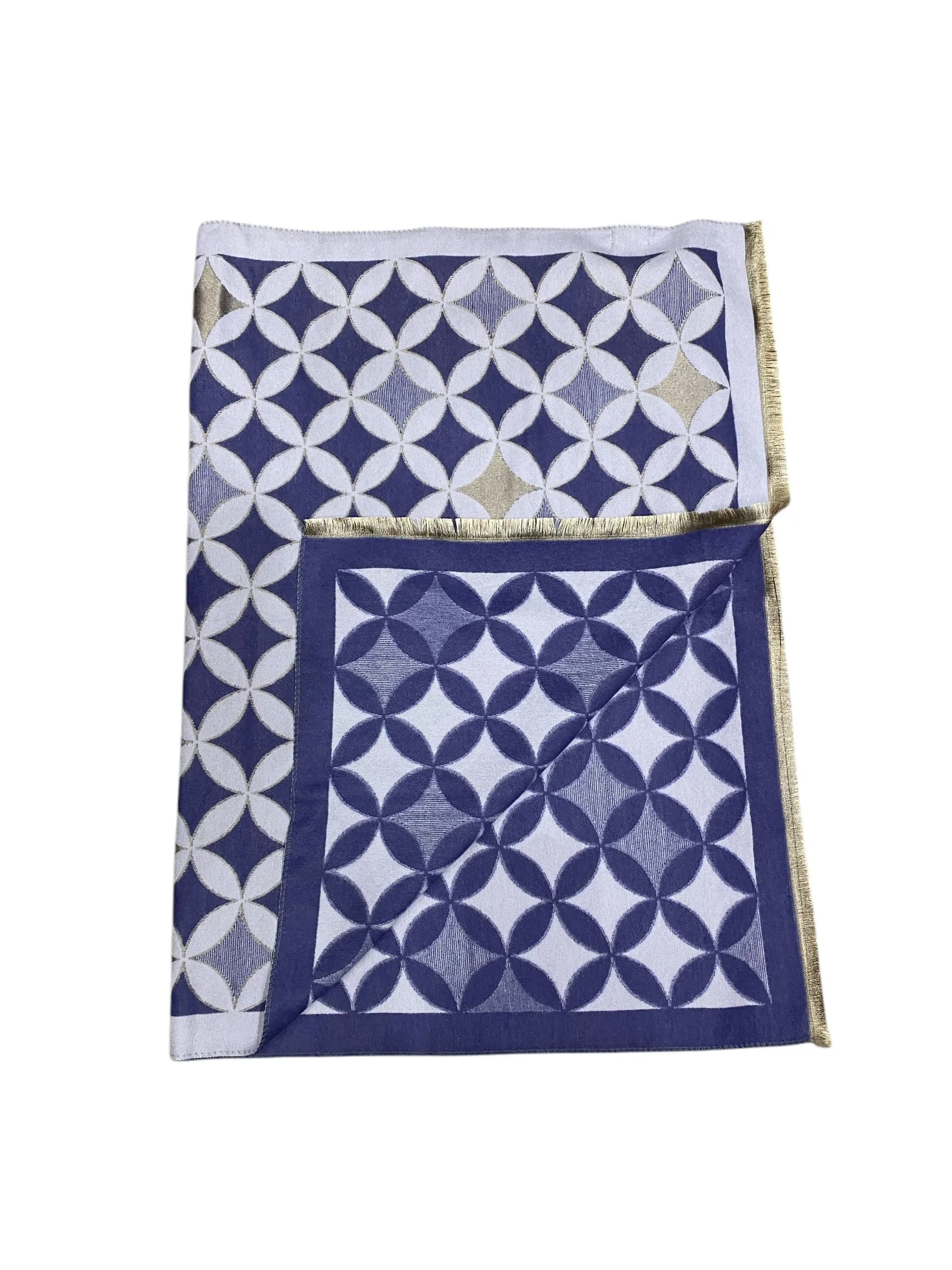 Zelly 10494 Green Geometric Print Scarf Style Wrap